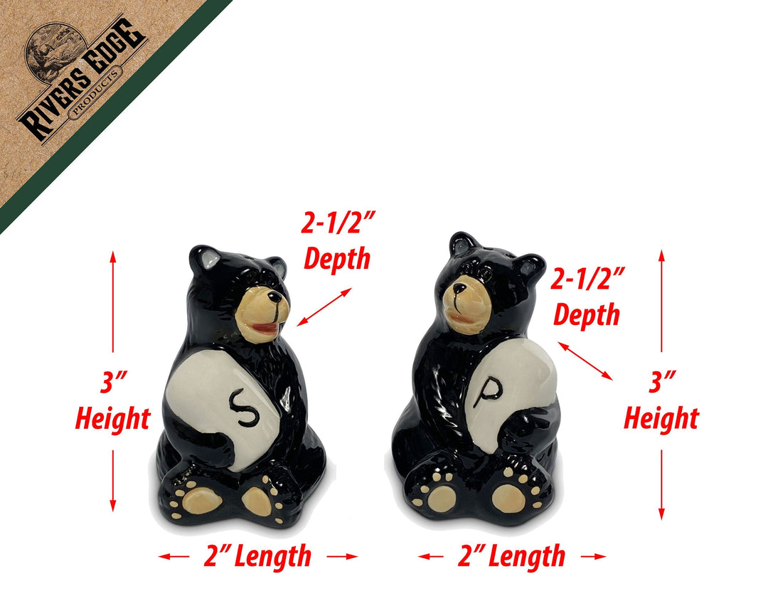 Salt and Pepper Shakers - Bear Holding