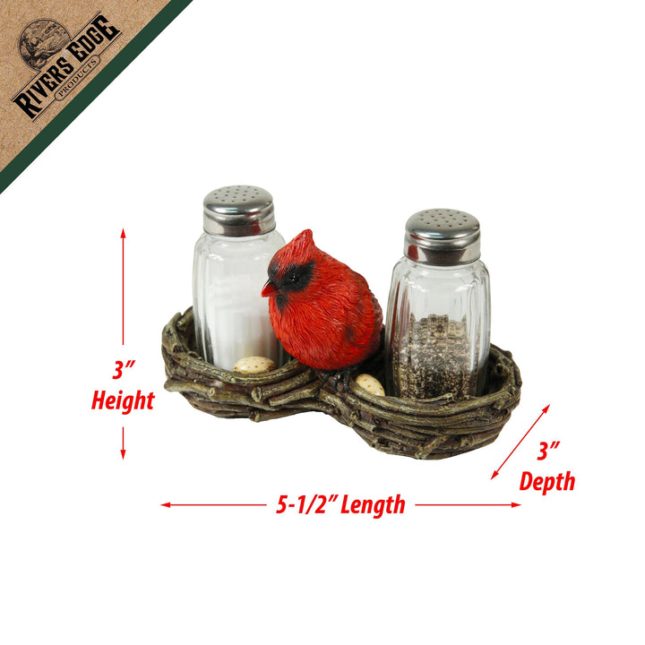 Salt and Pepper Shakers - Cardinal