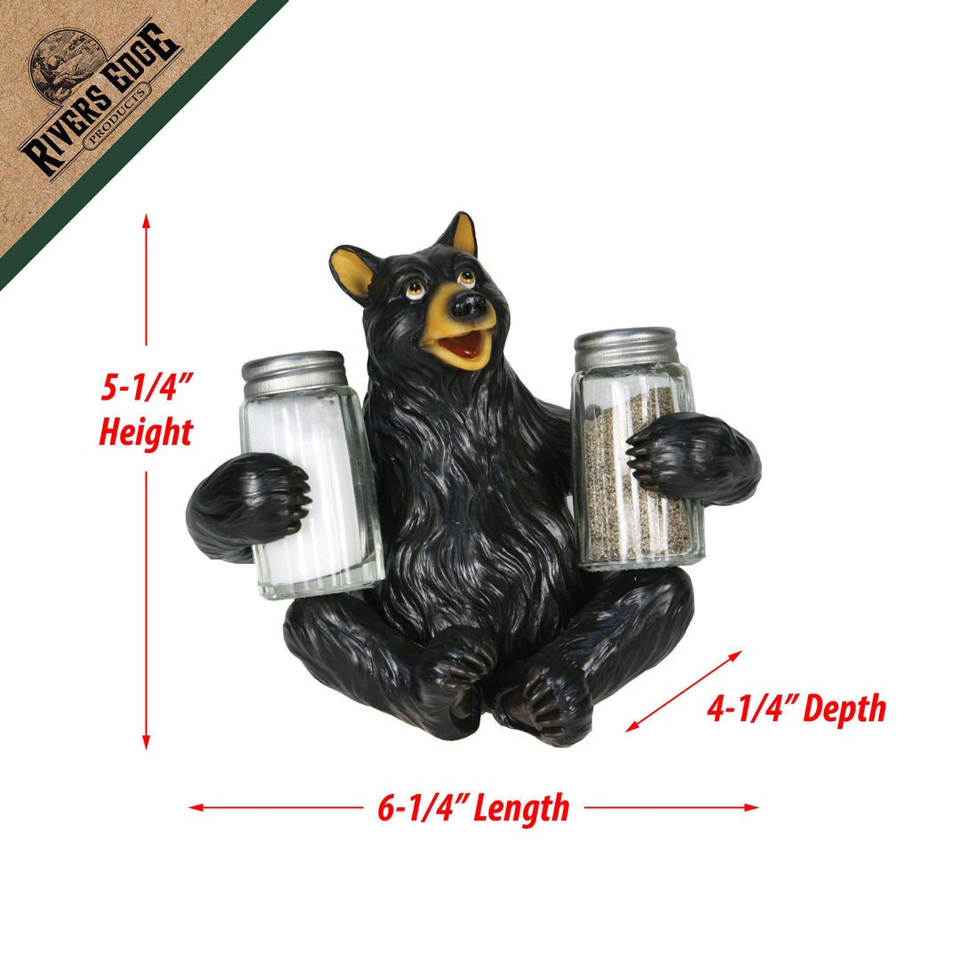 Salt and Pepper Shakers - Bear Glass