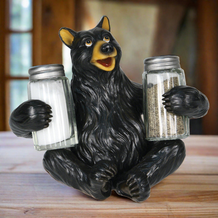 Salt and Pepper Shakers - Bear Glass