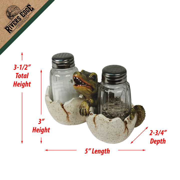 Salt and Pepper Shakers - Baby Alligator