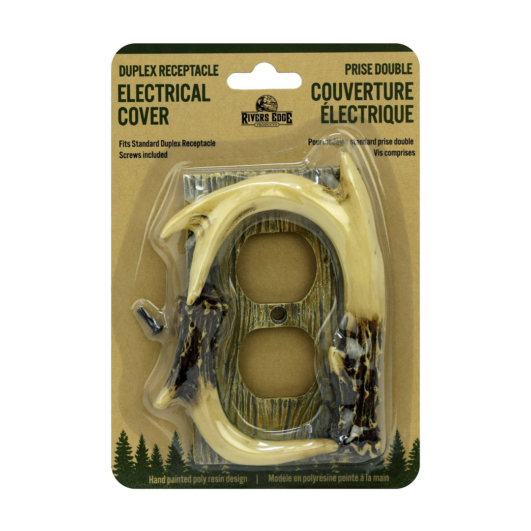 Electrical Cover Plate Receptacle Single - Antler