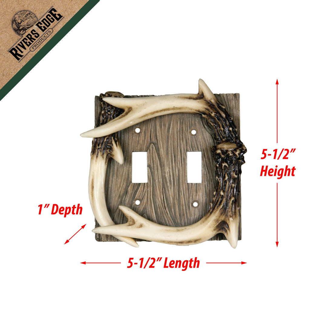 Electrical Cover Plate Switch Double - Antler