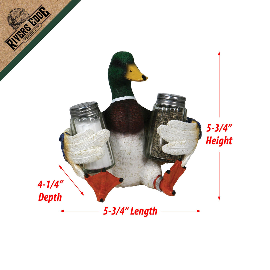 Salt and Pepper Shakers - Duck Holding