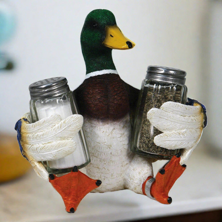 Salt and Pepper Shakers - Duck Holding