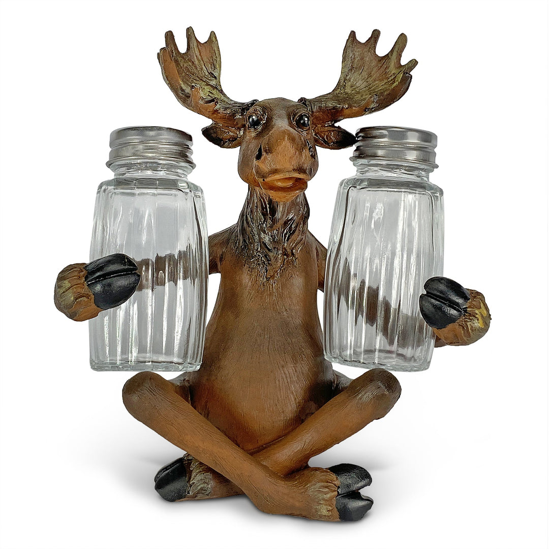 Salt and Pepper Shakers - Moose Holding