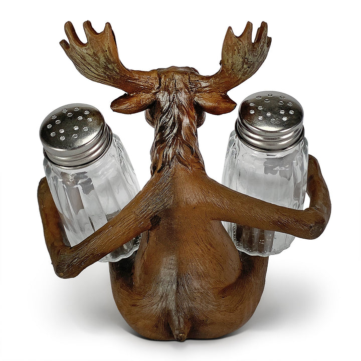 Salt and Pepper Shakers - Moose Holding