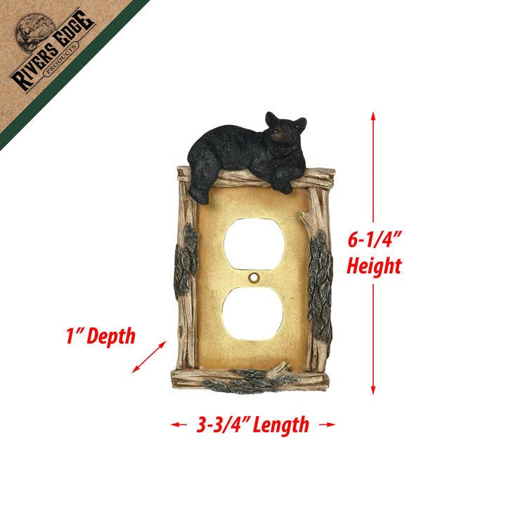 Electrical Cover Plate Receptacle Single - Bear