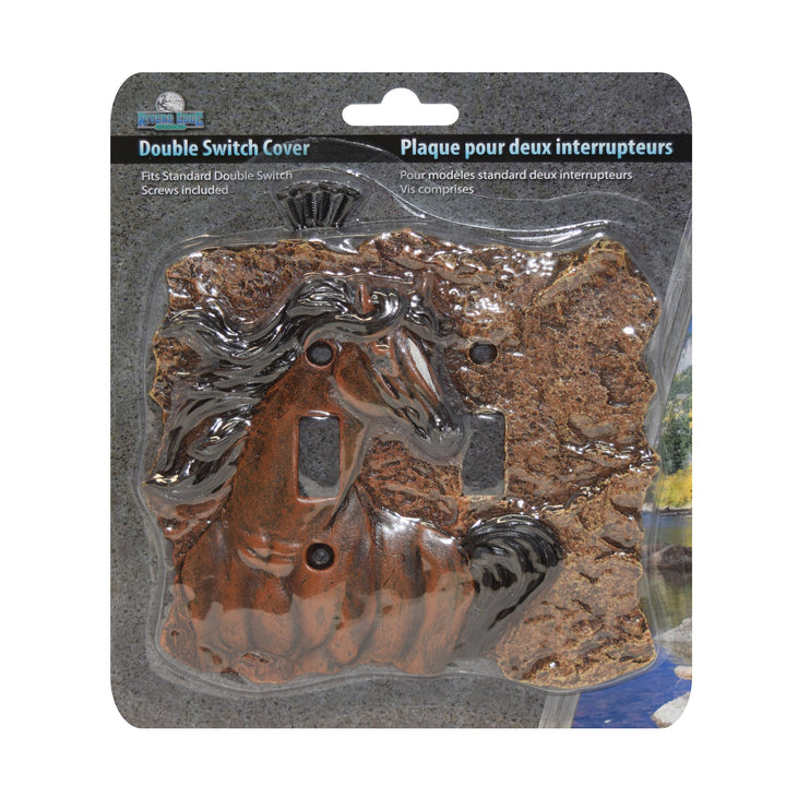 Switch Plate Cover Double - Horse