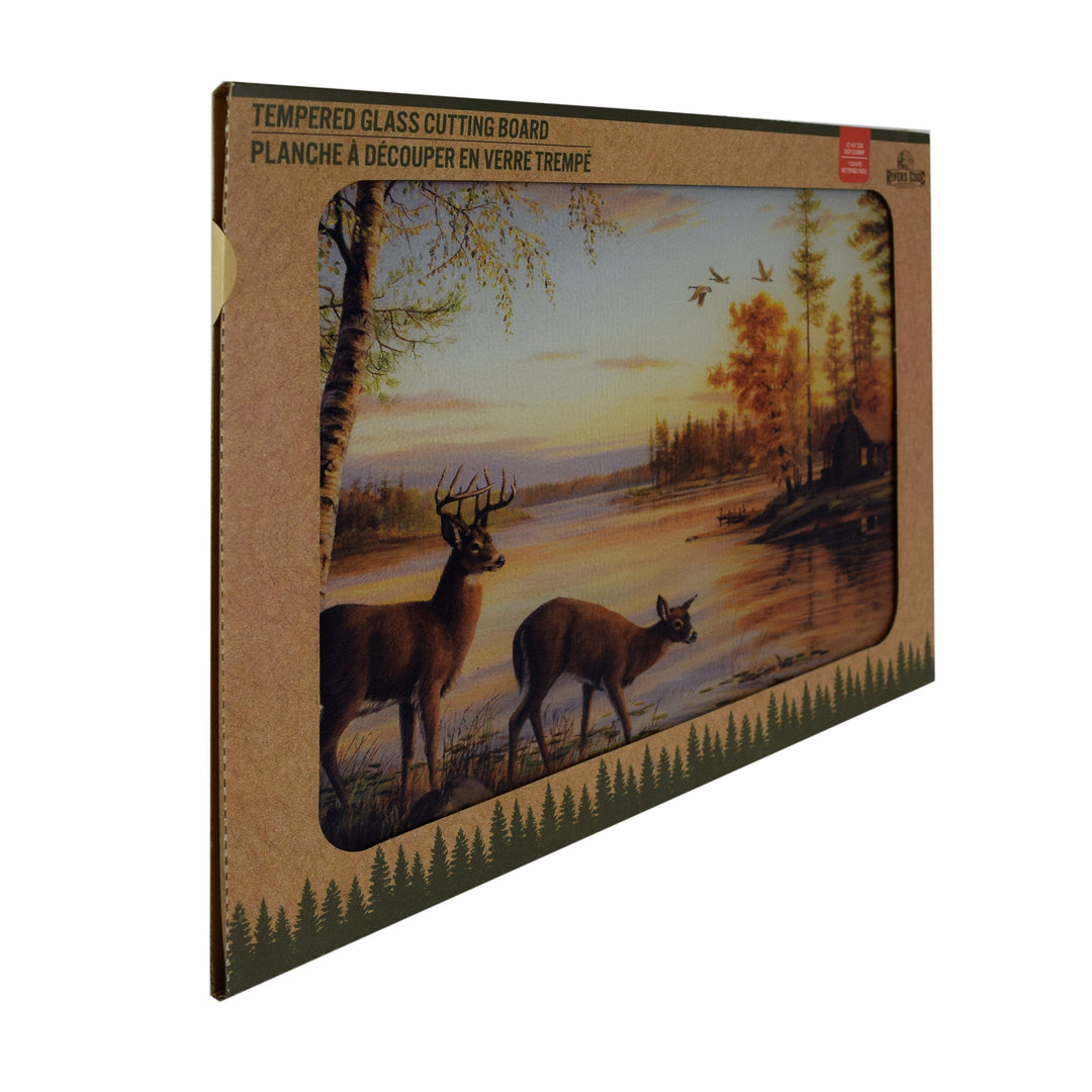 Cutting Board 12in x 16in - Quiet Evening - Deer