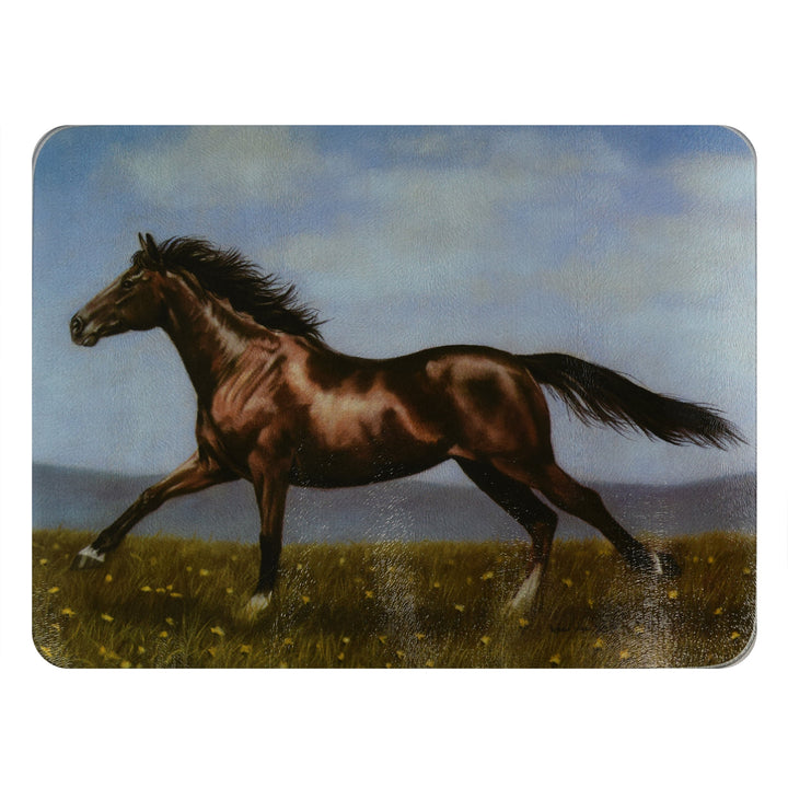 Cutting Board 12in x 16in - Running Thoroughbred