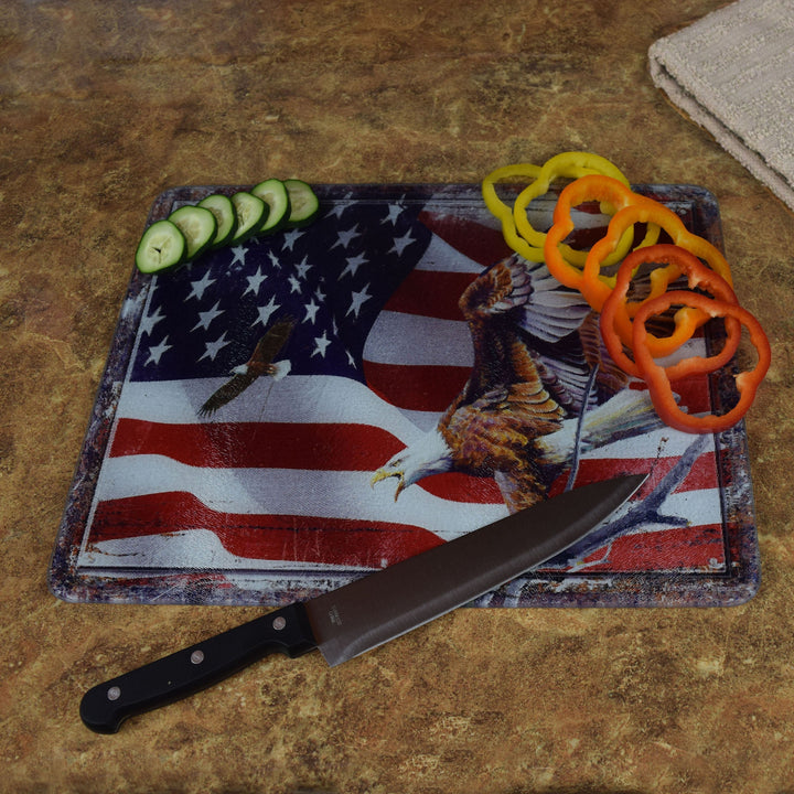 Cutting Board 12in x 16in - American Flag