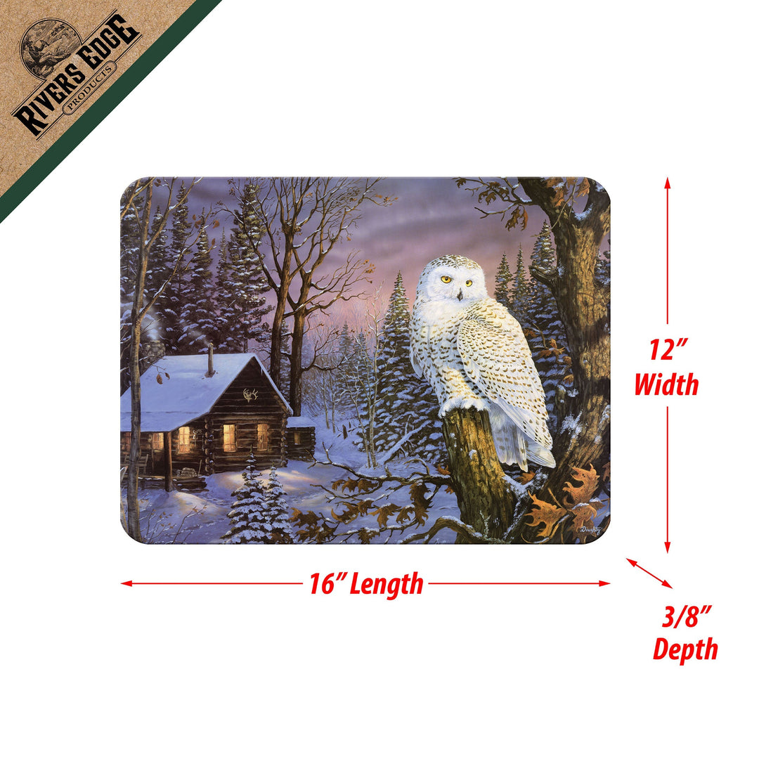 Cutting Board 12in x 16in - White Owl