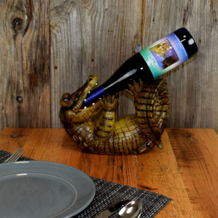 Wine Bottle Holder - Alligator