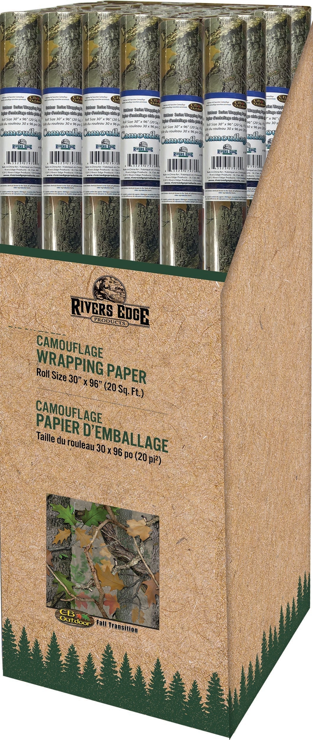 Gift Wrap - Green Camo (Minimum 24 per Display)